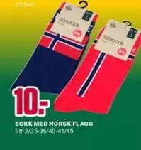 Norsk - SOKK MED NORSK FLAGG