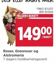 Roser - , Grenroser og Alstromeria