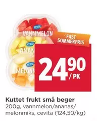 Fast - Kuttet frukt små beger