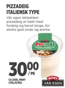 PIZZADEIG ITALIENSK TYPE