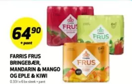 FARRIS FRUS BRINGEBÆR, MANDARIN & MANGO OG EPLE & KIWI