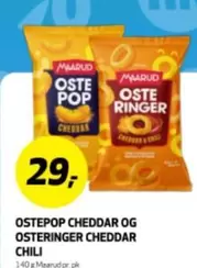 Pop - OSTEPOP CHEDDAR OG OSTERINGER CHEDDAR CHILI