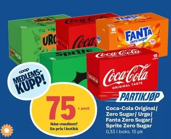 Coca Cola - Coca-Cola Original Zero Sugar, Urge, Sprite Zero Sugar