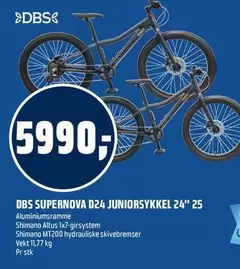SUPERNOVA D24 JUNIORSYKKEL 24" 25