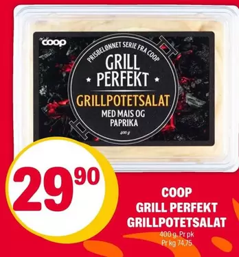 Grillpotetsalat med mais og paprika