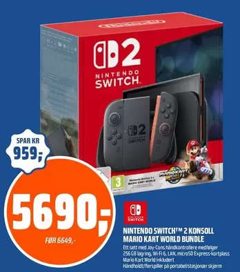 Nintendo - NINTENDO SWITCH™ 2 KONSOL MARIO KART WORLD BUNDLE