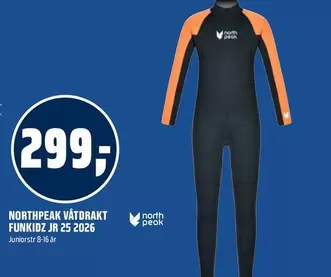 NORTHPEAK VÅTDRÄKT FUNKIDZ JR 25 2026
