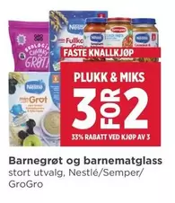 Barnegrøt og barnematglass