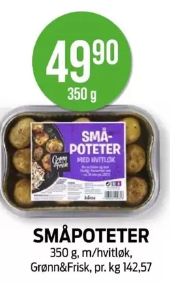 SMÅPOTETER MED HVITLØK