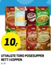 UTVALGTE TORO POSESUPPER RETT I KOPPEN