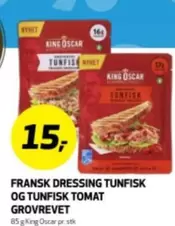 FRANSK DRESSING TUNFISK OG TUNFISK TOMAT GROVREVET