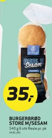 BURGERBRØD STORE M/SESAM
