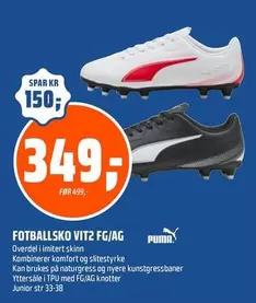 Puma - FOTBALLSKO VIT2 FG/AG