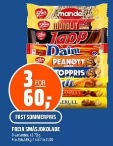 Fast - Småsjokker / småsjokolade (assorted bars)