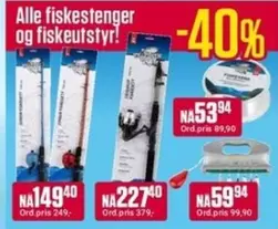 Fiskestenger og fiskeutstyr