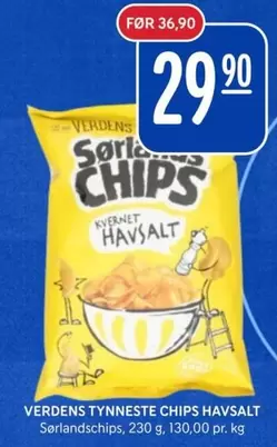 Tynneste Chips Havsalt Sørlandschips