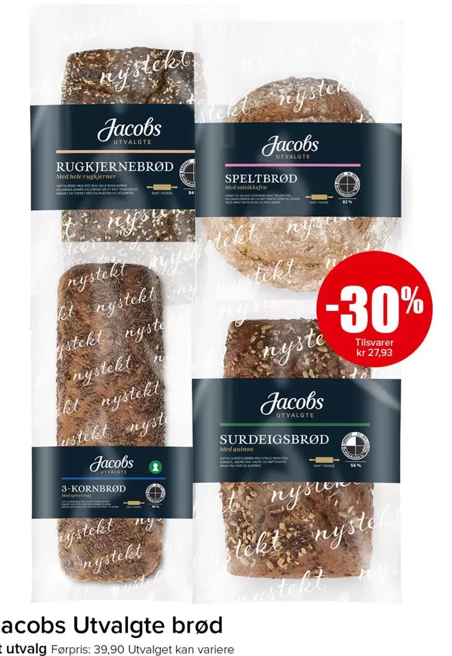 Quinoa - Jacobs Rugkjernerbrod, Speltbrod, Surdejsbrod, 5-Kornbrod