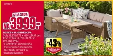 LØKKEN HJØRNESOFA