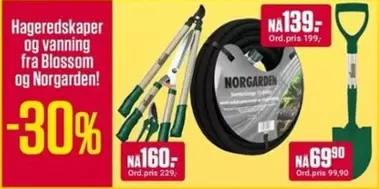 Hageredskaper og vanning