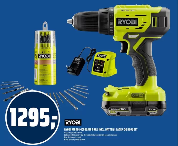 Ryobi - RYOBI R18DD3-20SGB Drill Kit