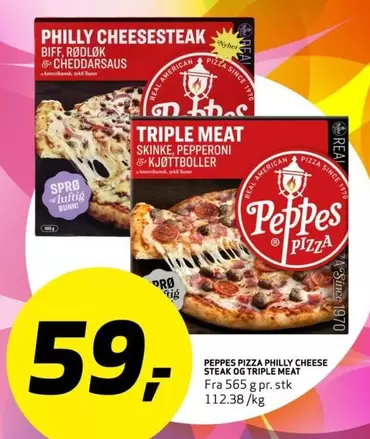 PEPPES PIZZA CHEESESTEAK OG TRIPLE MEAT