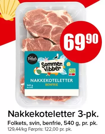 Nakkekoteletter 3-pk.