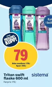 Tritan swift flaske 600 ml