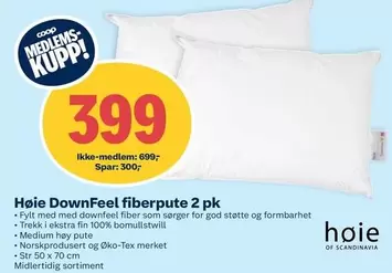 Fiber - Høie DownFeel fiberpute 2 pk