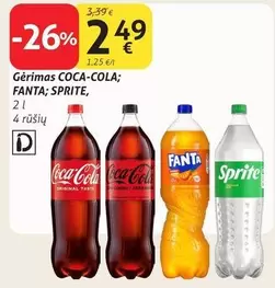 Coca Cola - Gėrimas COCA-COLA; FANTA; SPRITE