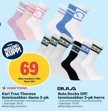 Therese tennis sokker 3-pk / Socks Off! 3-pk