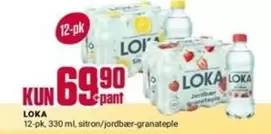 Loka 12-pk, 330 ml, sitron/jordbær-granateple