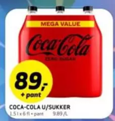 Coca Cola - COCA-COLA U/SUKKER