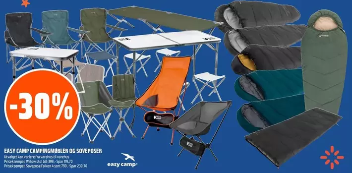 CAMPINGMØBLER OG SOVEPOSER