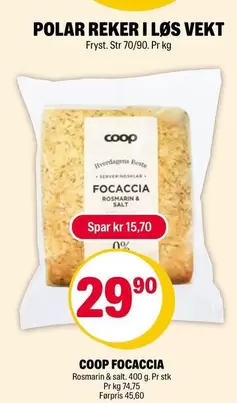 COOP FOCACCIA Rosmarin & salt