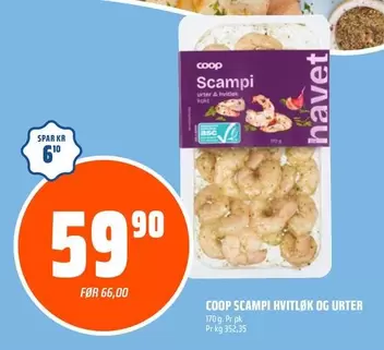 Scampi Hvitløk Og Urter