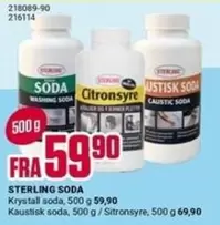 STERLING SODA Krystall soda, Kaustisk soda / Sitronsyre