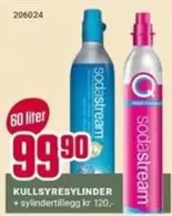 Sodastream - KULLSYRESYLYNDER + sylindertillegg