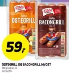 OSTEGRILL OG BACONGRILL M/OST