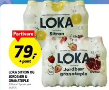 LOKA Sitron og Jordbær & Granateple