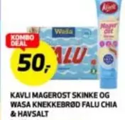 Wasa - MAGER OST SKINKE OG KNEKKEBRØD FALU CHIA & HAVSALT