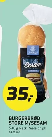 BURGERBRØD STORE M/SESAM