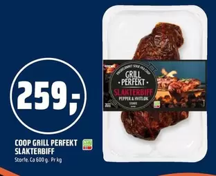 COOP GRILL PERFEKT SLAKTERBIFF PEPPER & HVITLOK