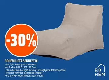 BOHEM LISTA SEKKESTOL