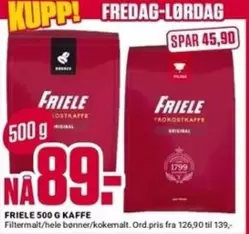 FRIELE 500 G KAFFE