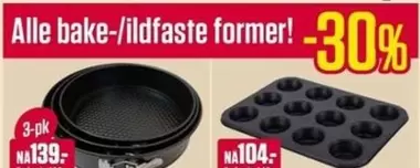 Alle bake-/ildfaste former