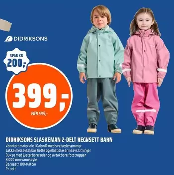 Barn - SLASKEMAN 2-DELT REGNSETT BARN