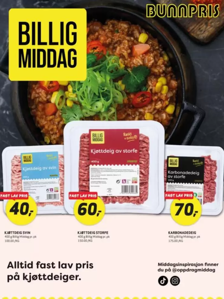Fast - Kjøttdeig av svin
