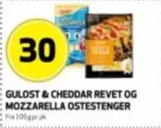 Mozzarella - GULOST & CHEDDAR REVET OG MOZZARELLA OSTESTENGER