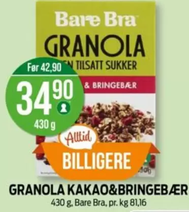 Granola - GRANOLA KAKAO & BRINGEBÆR