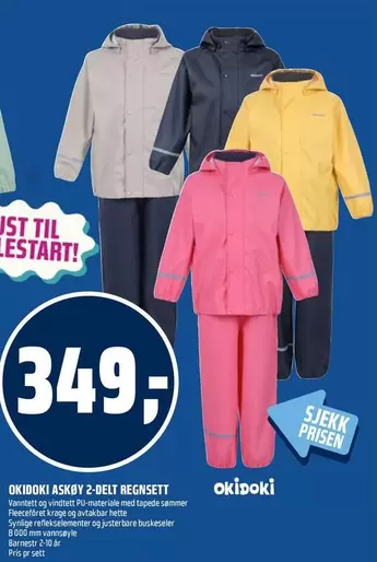 OKIDOKI ASKBY 2-DELT REGNTØJ